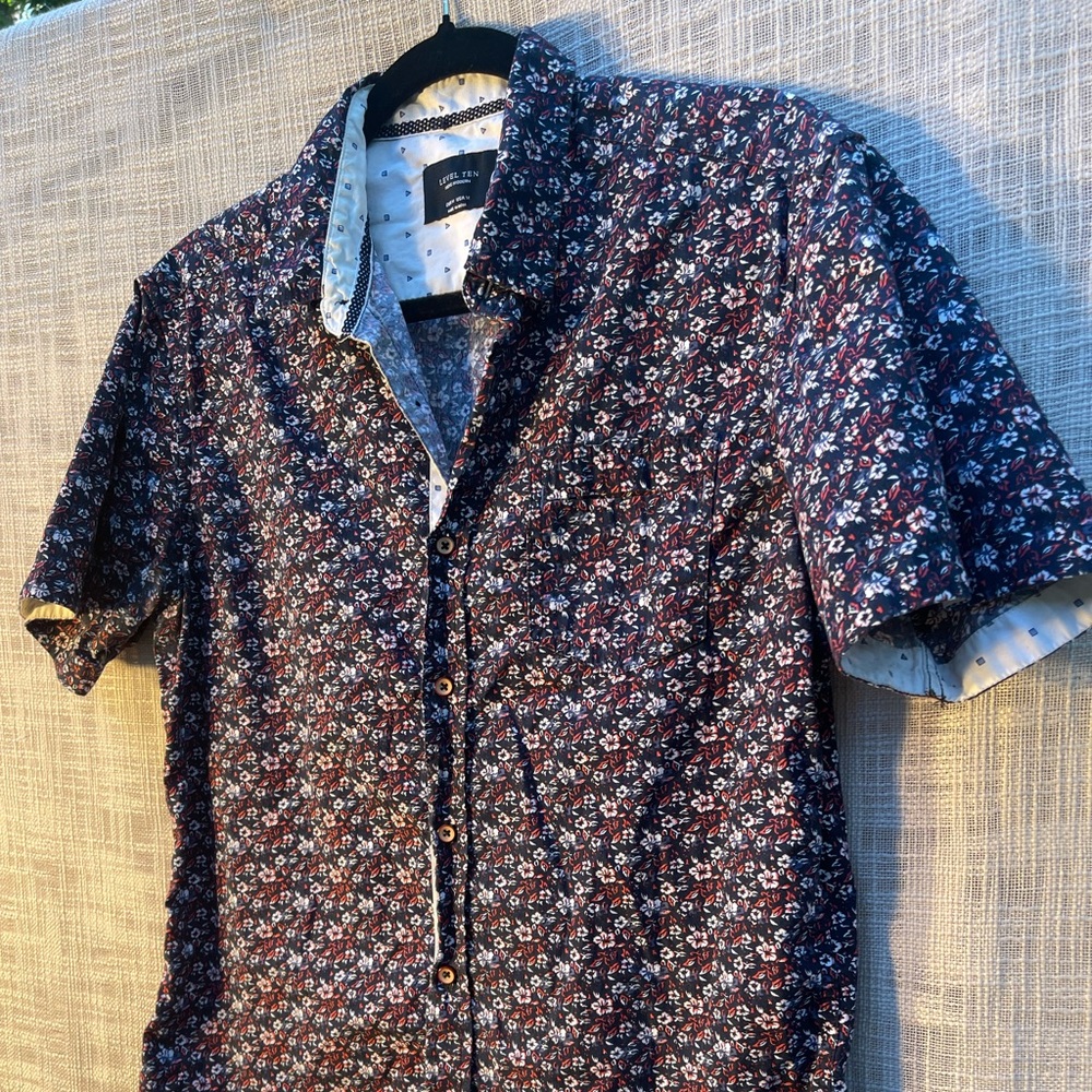 Level10 mens shirt, men’s floral shirt